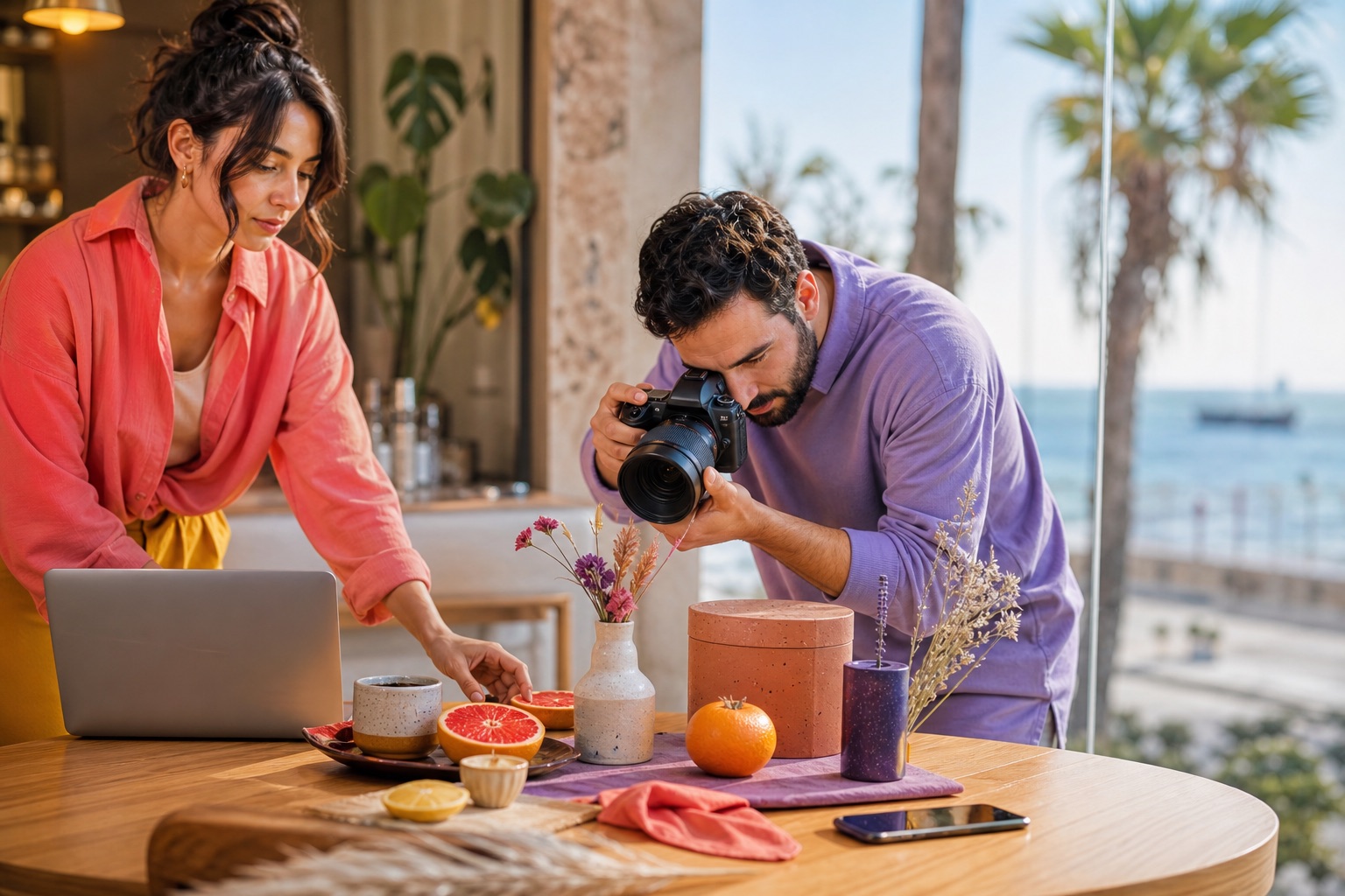 Mersin'de Instagram içerikleri için ürün fotoğrafı hazırlayan yaratıcı ekip